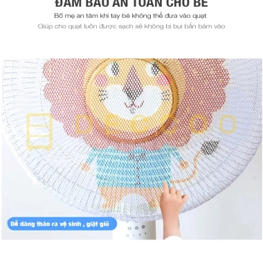 Lưới Bọc Quạt An Toàn Dây Rút Cho Bé Hoạt Hình Ngăn Bụi Giá Ưu Đãi 18.900 VND