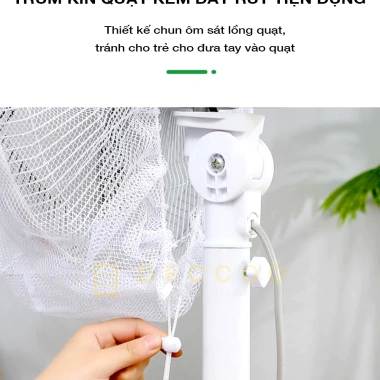 Lưới Bọc Quạt An Toàn Dây Rút Cho Bé Hoạt Hình Ngăn Bụi Giá Ưu Đãi 18.900 VND