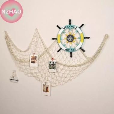 Lưới Câu Cá Treo Tường Trang Trí Phòng - Thiết Kế Hải Lý Thủ Công, Phong Cách Biển Đảo, Giá Ưu Đãi 69.520 VND