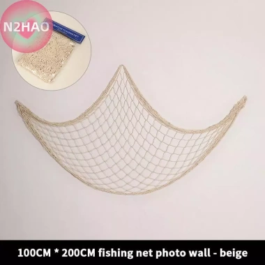 Lưới Câu Cá Treo Tường Trang Trí Phòng - Thiết Kế Hải Lý Thủ Công, Phong Cách Biển Đảo, Giá Ưu Đãi 69.520 VND