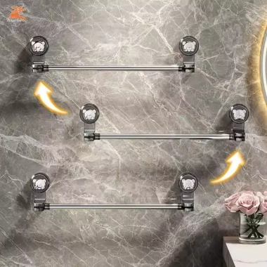 Lưu trữ khăn tắm gập gọn không khoan tường - Tiết kiệm không gian, giá 109.780₫