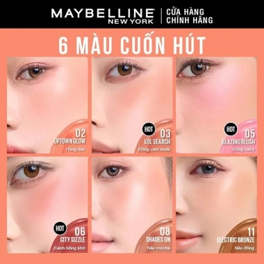 Má hồng kem căng mọng Bền màu Maybelline Sunkisser Blush 4.7ml Giá ưu đãi 205.000 VNĐ