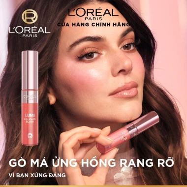 Má hồng kem L'Oreal Paris Lumi Le Liquid Blush 11ml – Tự nhiên, mỏng nhẹ, dễ tán, 239.000₫ 7