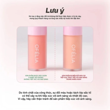 Má Hồng Kem OFÉLIA Lolli Liquid Blush 4.6g - Giá ưu đãi 209.000₫, mịn tự nhiên 5 Má Hồng Kem OFÉLIA Lolli Liquid Blush 4.6g - Giá ưu đãi 209.000₫, mịn tự nhiên 5