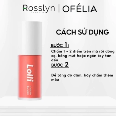 Má Hồng Kem OFÉLIA Mỏng Nhẹ Mềm Mịn Lâu Trôi Lolli Liquid Blush Chính Hãng Đủ Màu 4.3g - Giá 207.000đ