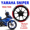 Mag phản quang 17 inch dán Yamaha Sniper, decal bánh xe trung tâm, chống thấm nước, 114.131 VND