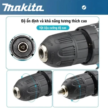Makita Máy khoan pin 1.980VF 45NM mạnh mẽ, bản gốc, phụ kiện miễn phí, bảo hành 1 năm, giảm còn 444.000 5