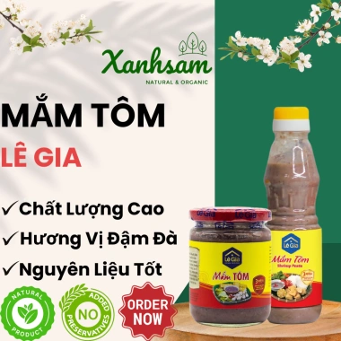 Mắm tôm Lê Gia Xanhsam 110/225ml chai nhựa - 280ml hũ thủy tinh, giảm giá 23.750đ