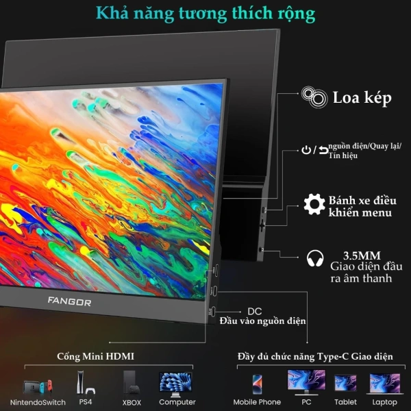 Hình ảnh sản phẩm Màn Hình Di Động EXPOSE EZ-100 11.6 inch HD IPS 60Hz 5mm siêu mỏng HDMI2.0 USB-C - 1,139,000₫