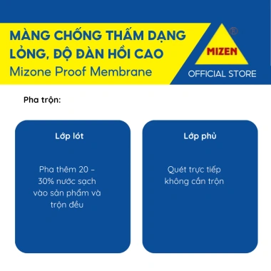 Màng Chống Thấm Mizone Proof Membrane Gốc Bitum Dạng Lỏng Độ Đàn Hồi Cao Thi Công Trực Tiếp Lên Bê Tông Giá Ưu Đãi 233.750 VND 3