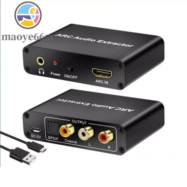 MAOYE66SY ARC Bộ chuyển đổi âm thanh SPDIF 192KHz DAC, đầu ra 3,5 mm L/R, chia RCA - Giá ưu đãi 271.700₫