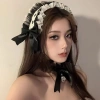 MAOYE66SY Headband Gothic Ren Kawaii Xù - Ruy Băng Nơ JK Anime Maid Cosplay Đầu Hàng Ngày 9