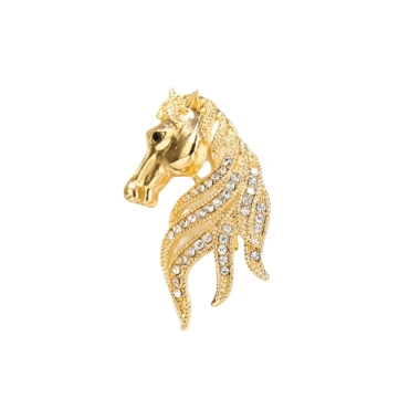 MAOYE66SY Vintage Ngựa Thổ Cẩm Pha Lê Thanh Lịch - Phụ Kiện Nữ Xòe Sang Trọng Vàng Bạc, Giá 44.000₫