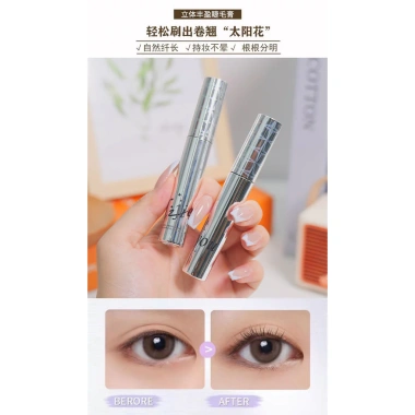 Mascara Chống Thấm Nước và Mồ Hôi - Dài, Uốn Tự Nhiên, Lâu Dài, Primer Không Lem