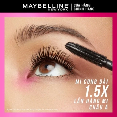 Mascara Maybelline Waterproof 8.75ml - Chuốt Mi Cong Dài, Tỏa 360°, Giá 278.000đ 4 Mascara Maybelline Waterproof 8.75ml - Chuốt Mi Cong Dài, Tỏa 360°, Giá 278.000đ 4