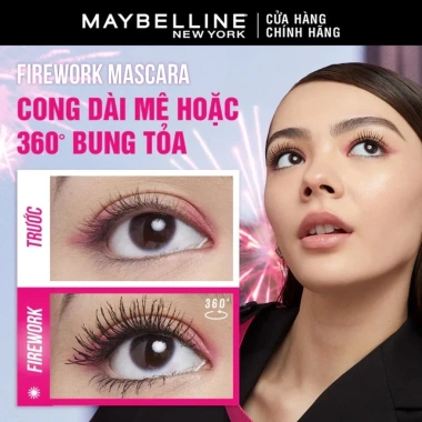 Mascara Maybelline Waterproof 8.75ml - Chuốt Mi Cong Dài, Tỏa 360°, Giá 278.000đ