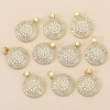 Mặt dây chuyền 18k bánh tròn dát Zircon - phụ kiện DIY sang trọng, giảm giá 18% chỉ 58,616 VND 3