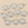 Mặt dây chuyền 18k bánh tròn dát Zircon - phụ kiện DIY sang trọng, giảm giá 18% chỉ 58,616 VND 5