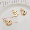 Mặt dây chuyền 18K mạ bạc mạ vàng Mandala Cross Vajra Zircon Giọt nước trăng - giảm giá 18% 3