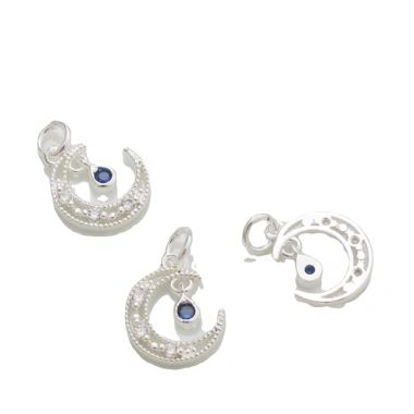 Mặt dây chuyền 18K mạ bạc mạ vàng Mandala Cross Vajra Zircon Giọt nước trăng - giảm giá 18%