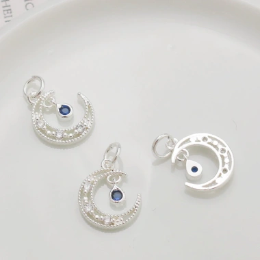 Mặt dây chuyền 18K mạ bạc mạ vàng Mandala Cross Vajra Zircon Giọt nước trăng - giảm giá 18%