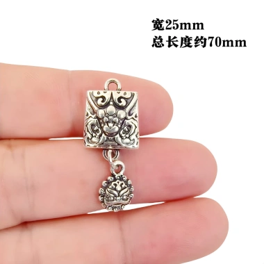 Mặt dây chuyền bạc cổ hoa sen bướm tự làm - Chạy vòng tua, giá ưu đãi 23,949đ