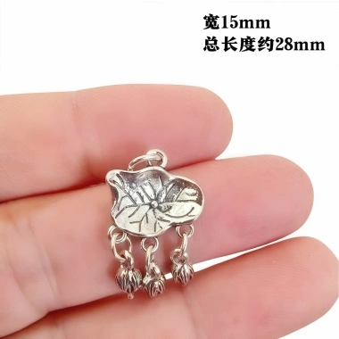 Mặt dây chuyền bạc cổ hoa sen bướm tự làm - Chạy vòng tua, giá ưu đãi 23,949đ