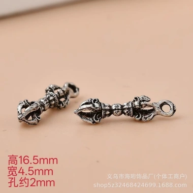 Mặt dây chuyền bạc Tây Tạng Châm Ngôn Sáu Con Cross Vajra thiết kế tinh xảo giảm giá 25.504 VND 10