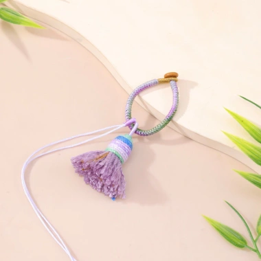 Mặt dây chuyền bầu trời đầy sao Cotton ren tua rua - Túi móc giá 41.509₫
