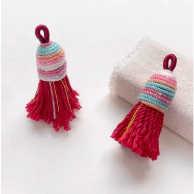 Mặt dây chuyền bầu trời đầy sao Cotton ren tua rua - Túi móc giá 41.509₫