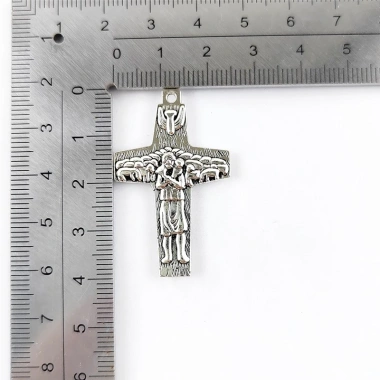 Mặt dây chuyền chữ thập Good Shepherd - Charm Giáo hoàng Francis, phụ kiện DIY, quà tặng đức tin - Giá chỉ 75.350 VND 5