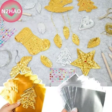 Mặt Dây Chuyền DIY Giáng Sinh 70mm Giấy Thiếc Họa Tiết Vàng Bạc Art Leaf 320,650₫