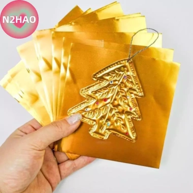 Mặt Dây Chuyền DIY Giáng Sinh 70mm Giấy Thiếc Họa Tiết Vàng Bạc Art Leaf 320,650₫