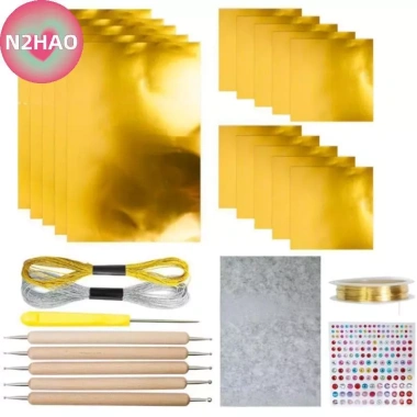 Mặt Dây Chuyền DIY Giáng Sinh 70mm Giấy Thiếc Họa Tiết Vàng Bạc Art Leaf 320,650₫