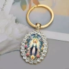 Mặt dây chuyền kim cương giả bầu dục Đức Mẹ Virgin Mary - Quà tặng cầu nguyện, giá 70.400 VND