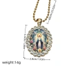 Mặt dây chuyền kim cương giả bầu dục Đức Mẹ Virgin Mary - Quà tặng cầu nguyện, giá 70.400 VND 8