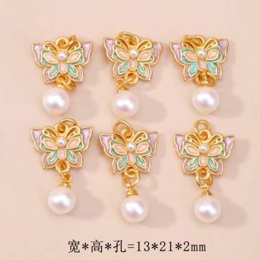 Mặt dây chuyền ngọc trai bướm tự làm - Phụ kiện thời trang giá ưu đãi 45.002 VND 4