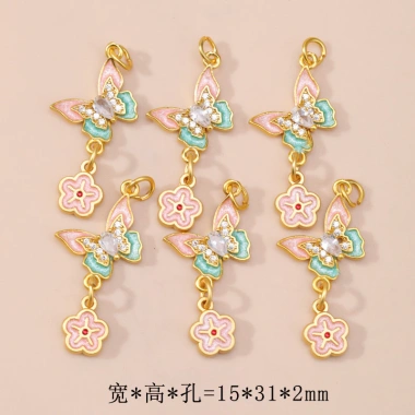 Mặt dây chuyền ngọc trai bướm tự làm - Phụ kiện thời trang giá ưu đãi 45.002 VND 8