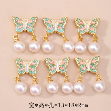 Mặt dây chuyền ngọc trai bướm tự làm - Phụ kiện thời trang giá ưu đãi 45.002 VND 9