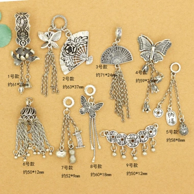 Mặt dây chuyền quạt sen Tua Rua tự làm – Thiết kế bướm sang trọng, giá ưu đãi 40.050đ