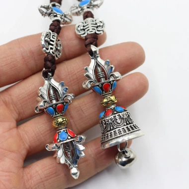 Mặt Dây Chuyền Sáu Xương Mantra Vajra - Dân Tộc, Túi Du Lịch, Trang Sức 79k 2
