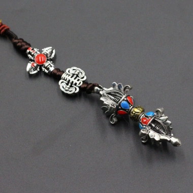 Mặt Dây Chuyền Sáu Xương Mantra Vajra - Dân Tộc, Túi Du Lịch, Trang Sức 79k 3