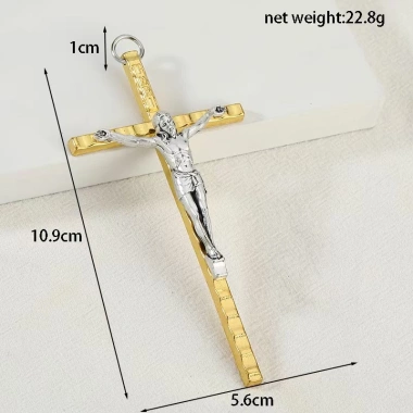 Mặt dây chuyền Thánh Giá Chúa Giêsu Trơn Cổ Điển Trang trí treo cửa sổ tường giá ưu đãi 72.600 VND 4