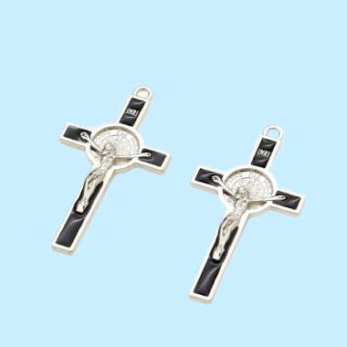 Mặt dây chuyền thánh giá trừ tà 20 chiếc hợp kim kẽm DIY Mân Côi Chaplet Quà tặng Công giáo