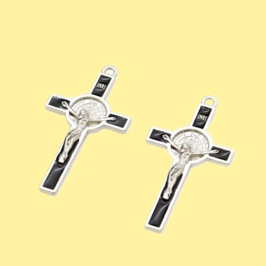 Mặt dây chuyền thánh giá trừ tà 20 chiếc hợp kim kẽm DIY Mân Côi Chaplet Quà tặng Công giáo