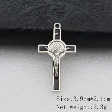 Mặt dây chuyền thánh giá trừ tà 20 chiếc hợp kim kẽm DIY Mân Côi Chaplet Quà tặng Công giáo