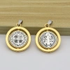 Mặt dây chuyền Trừ tà St. Huy chương Benedict XOAY CSPB Cross Charm - Vòng cổ DIY Quà tặng Kitô giáo Giá 68.200₫