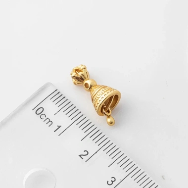 Mặt dây chuyền tự làm mạ vàng Vajra chuông giảm quỷ, đính cườm thủ công, 23.393₫