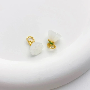 Mặt Dây Chuyền Vàng 18k Hoa Sen Ngọc Bích Độc Đáo - Giá ưu đãi 17.139 VND 7