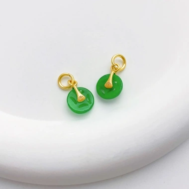 Mặt Dây Chuyền Vàng 18k Hoa Sen Ngọc Bích Độc Đáo - Giá ưu đãi 17.139 VND 8